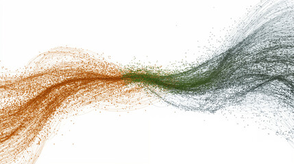 Abstract flow of particles representing digital information streams, connectivity, and the dynamic nature of IT and technology