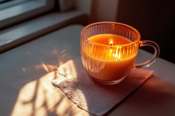 Minimalistic self care routine with warm candlelight ambiance