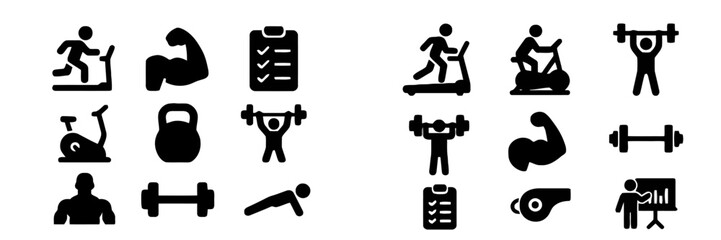 Fitness and gym equipment exercise workout