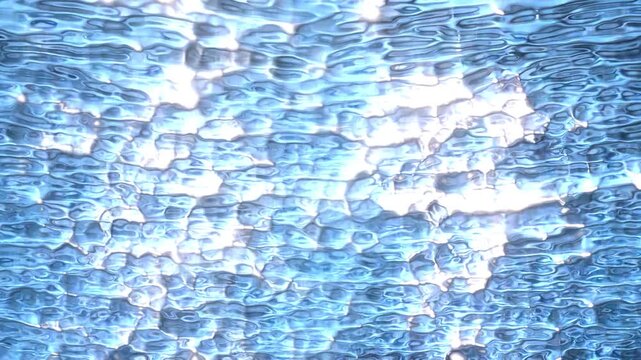 White Paint Daubs on Blue Impressionist Art 4K Loop features a blue and white abstract impressionist style abstract animation with a thick paint look in a loop.
