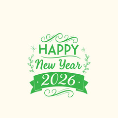 Fototapeta premium Happy New Year 2026 Party Mode