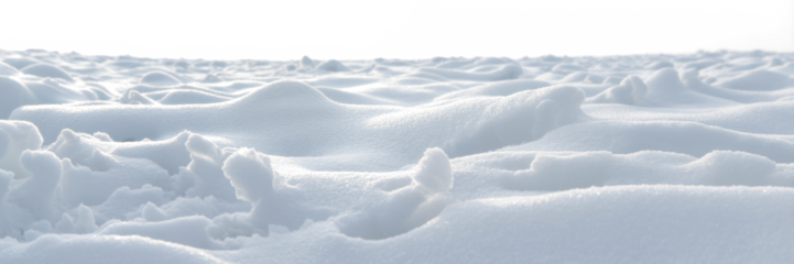 Clean white snow landscape isolated 
