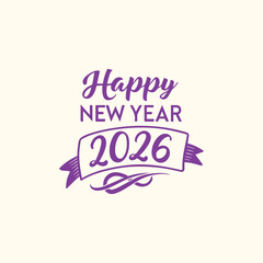 Happy New Year 2026 Joyful Text