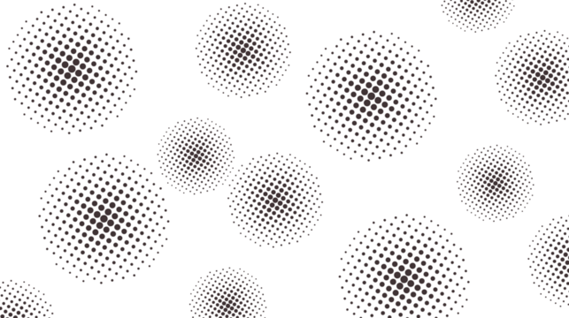 Abstract halftone circle dot pattern on white background. Smooth gradient dotted spheres create a modern geometric texture. Minimal monochrome design perfect for print, digital, and creative layouts. - Powered by Adobe