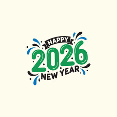 Happy New Year 2026 Elegant Script
