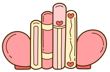 vector illustration of book stack