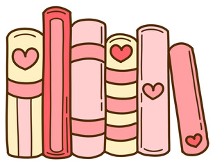 vector illustration of book stack