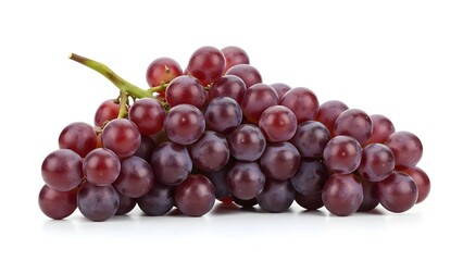 Fototapeta premium Fresh Black Grapes Bunch Isolated on White Background