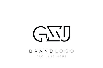 Obraz premium GZJ abstract letter logo design. Modern Business Logo Design With Abstract Typography and Contemporary Style