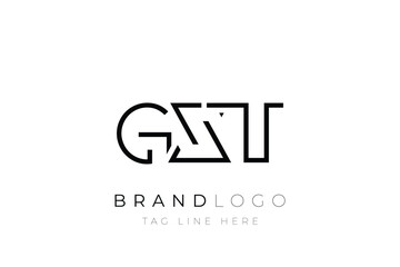 Obraz premium GZT abstract letter logo design. Modern Business Logo Design With Abstract Typography and Contemporary Style