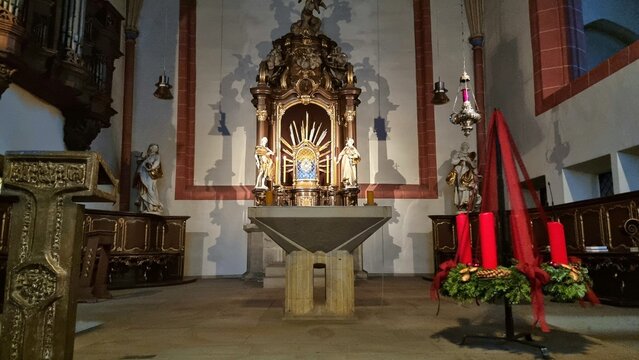 interior of church, Essen cathedral