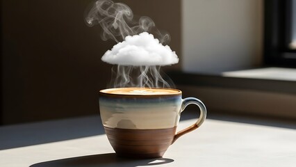 Soft realistic clouds used as conceptual elements in everyday scenes and objects representing imagination, calm mood, freedom, creativity, emotional balance, atmospheric weather, minimal sky backgroun