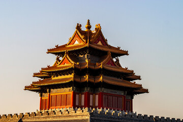 Obraz premium Corner Towers (Jiao Lou) of Beijing Forbidden City 