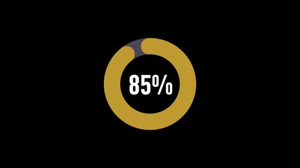 97 Percent Infographic Pie Chart Animation. Modern Motion Graphic