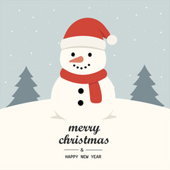 Soft Winter Snowman Greeting Card