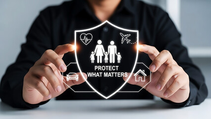 Protecting What Matters Comprehensive Insurance and Security Concept