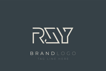 RXY abstract letter logo design. Modern Business Logo Design With Abstract Typography and Contemporary Style