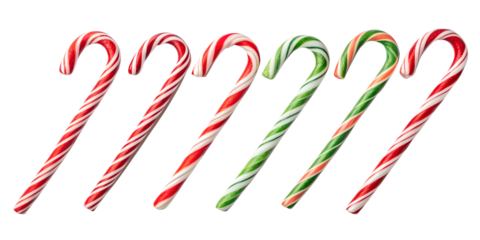 Sweet Christmas candy canes in a glass celebrate the holiday with love and red decoration