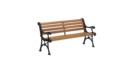 Classic wooden park bench