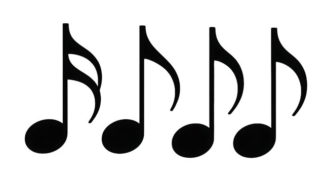 Four musical notes