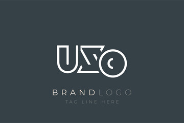 UXO abstract letter logo design. Modern Business Logo Design With Abstract Typography and Contemporary Style