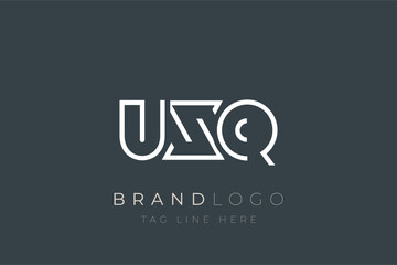 UXQ abstract letter logo design. Modern Business Logo Design With Abstract Typography and Contemporary Style