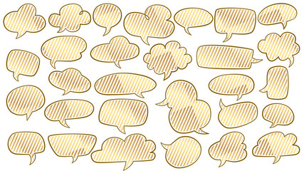 A seamless pattern of beige comic speech bubbles with a soft textured fill.