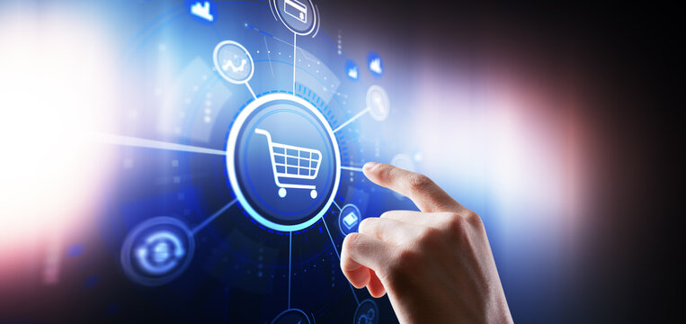 E-commerce platform with online shopping cart and digital payment processing interface - Powered by Adobe