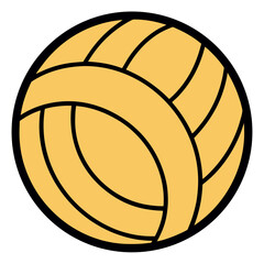 Water polo ball. Flat vector illustration