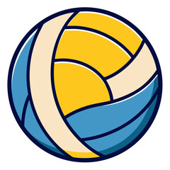 Water polo ball. Cartoon vector illustration