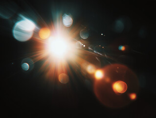light leak overlay effect with boke defocused blur light leaks,retro noisy film texture light leak flare on black background,abstract black background of light spots