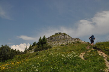 Fototapeta premium Aufstieg zum Lackenkogel