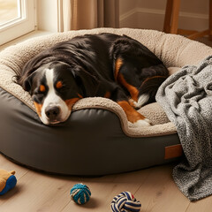 Bersese dog sleeping 