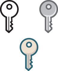 Real Estate Key Icon – Property Access and Home Ownership Symbol