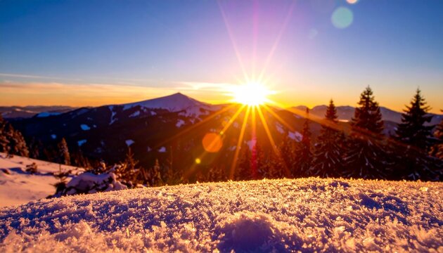 雪 太陽 冬 輝き 結晶 山 景色 青 白 寒い 幻想的 自然 光 季節 銀世界 氷 晴天 雪原 クリスマス 穏やか