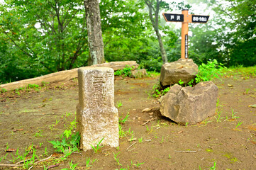 道志山塊の二十六夜山山頂　三等三角点（廿六夜山）
