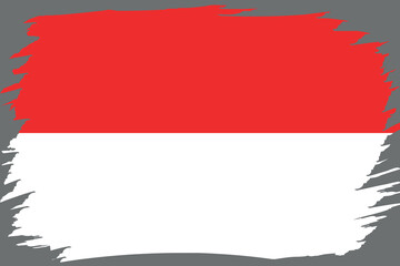 Flag of Indonesia. Indonesian national symbol in official colors. Template icon. Abstract vector background.