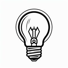 Minimalist light bulb line icon