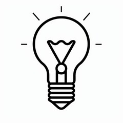 Minimalist light bulb line icon