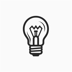 Minimalist light bulb line icon