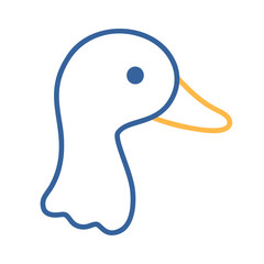 Duck Head Bird Minimalistic Flat Icon