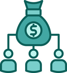 Profit Sharing solid icon