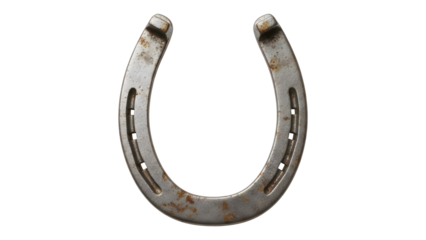 Rusty Iron Horseshoe isolated PNG with Transparent Background