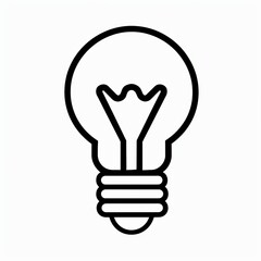 Fototapeta premium Minimalist light bulb line icon