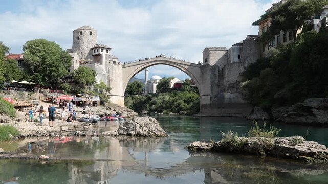 View of city of Mostar, Bosnia and Herzegovina