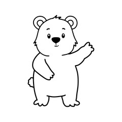 Fototapeta premium Cute smiling teddy bear cartoon illustration for kids and baby toys