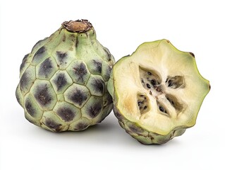 cherimoya isolated on white background