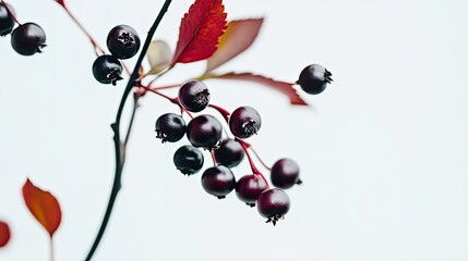 chokeberry isolated on white background