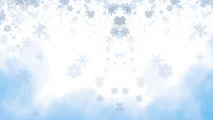 Winter background year end sale design displays snowflakes on a bright gray abstract illustration, creating a festive seasonal look Winter year end sale background with blank space.
