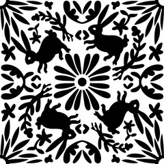 black and white floral seamless filigree pattern